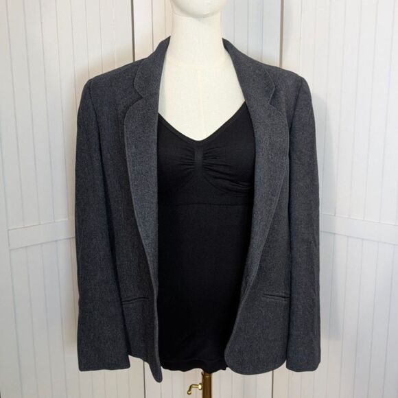 Pendleton Jackets & Blazers - Pendleton Wool Blazer Jacket Gray Women 12 Vintage USA 100% Virgin Wool Classic